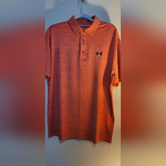 Under Armour Men's Polo Shirt - Heathered Orange - Picture 1 of 7